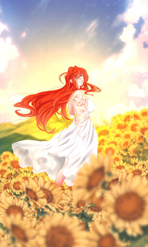 Among those Sunflowers...